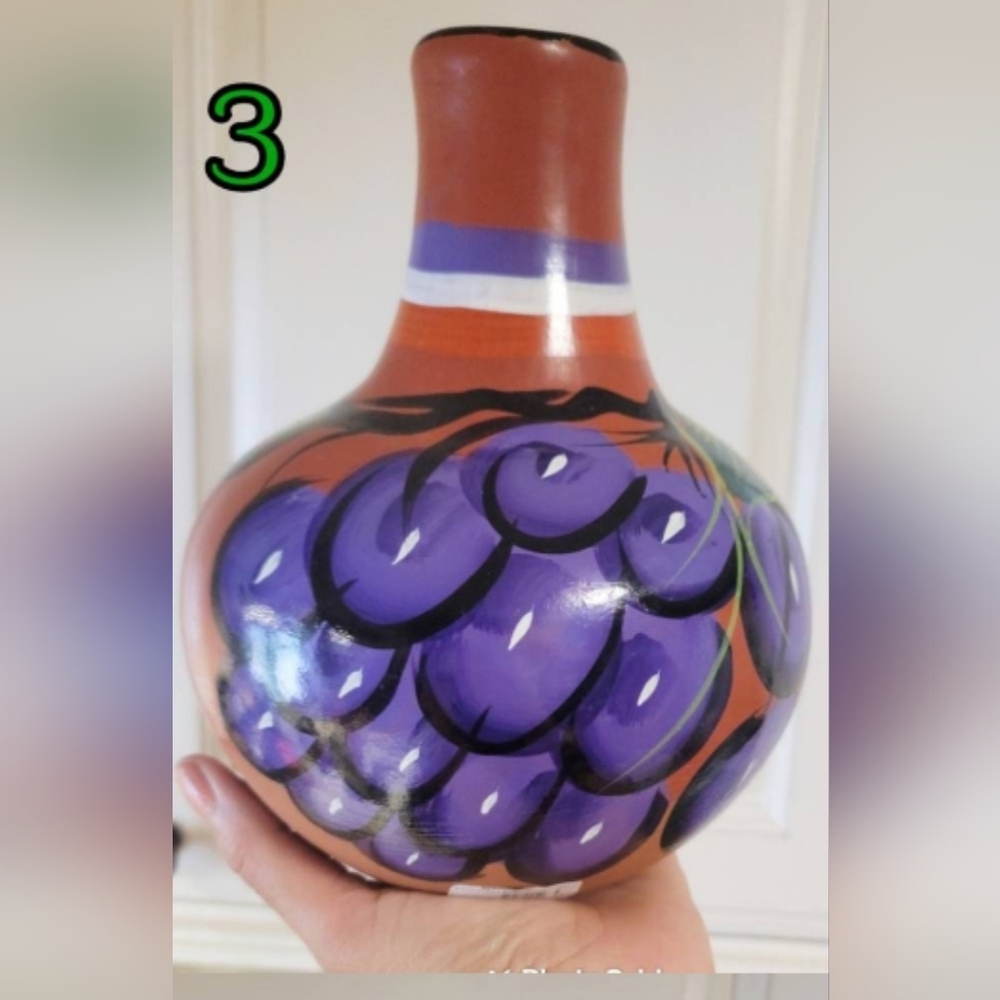 Clay Water Jug with cup.